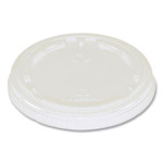 World Centric PLA Lids for Fiber Cups, 3.1" Diameter x 0.4"h, Clear, Plastic, 1,000/Carton (WORCPLCS9F) View Product Image