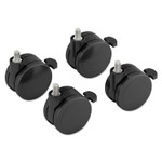 HON Height-Adjustable Base Caster Add-On Kit, Grip Ring Stem, 2" Wheel, Black, 4/Set View Product Image