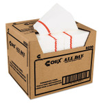 Chix Foodservice Towels, 1-Ply, 12.25 x 21, White/Red Stripe, 200/Carton (CHI8230) View Product Image