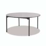Iceberg Maxx Legroom Wood Folding Table, Round, 60" x 29.5", Gray/Charcoal View Product Image