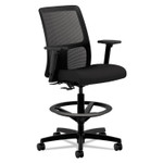 HON Ignition Series Mesh Low-Back Task Stool, Supports Up to 300 lb, 24" to 33" Seat Height, Black (HONIT108CU10) View Product Image