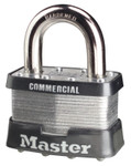 Master Lock No. 5 Laminated Steel Pin Tumbler Padlocks, 3/8" Dia, 1"L X 15/16"W, Silver/Blue (470-5D) View Product Image