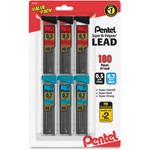 Pentel Super Hi-Polymer Lead Refills Value Pack - 0.5 mm, 0.7 mm - #2 - Black Lead - Break Resistant - 30/Tube Product Image 
