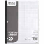 Mead Quad Ruled 3 - Hole Graph Paper - Letter - Letter - 8 1/2" x 11" Sheet Size Product Image 