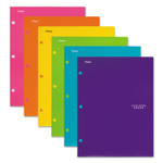 Five Star Four-Pocket Portfolio, 11 x 8.5, Assorted Colors, Trend Design, 6/Pack (MEA38056) View Product Image