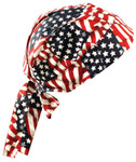 Occunomix Tuff Nougies Regular Tie Hats, One Size, Wavy Flag (561-Tn5-Wav) View Product Image