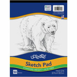 UCreate Medium Weight Sketch Pads - 50 Sheets - 9" x 12" Sheet Size - White Paper - Acid-free, Mediumweight - Recycled Product Image 
