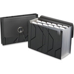 Pendaflex Expanding File - 13 Pocket(s) - Poly - Black - Elastic Closure, Flap, Durable Product Image 