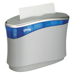 Kleenex Reveal Countertop Folded Towel Dispenser, 13.3 x 5.2 x 9, Soft Gray/Translucent Blue (KCC51904) View Product Image