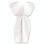 Medline Disposable Patient Gowns, 3-Ply Tissue Poly Tissue, 30" x 42", White, 50/Carton View Product Image