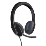 Logitech H540 Binaural Over The Head Corded Headset, Black View Product Image