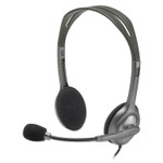 Logitech H111 Binaural Over The Head Headset, Black/Silver View Product Image