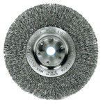 Weiler Narrow Face Crimped Wire Wheel  6 In D X 3/4 In W  .014 In Steel Wire  6 000 Rpm (804-01075) View Product Image