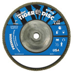 Weiler Tiger Disc Angled Style Flap Discs  7"  36 Grit  5/8 Arbor  Aluminum Back (804-50542) View Product Image