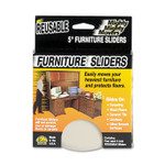 Master Caster Mighty Mighty Movers Reusable Furniture Sliders, Round, 5" Diameter, Beige, 4/Pack View Product Image