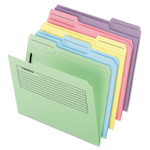 Pendaflex Printed Notes Fastener Folder, 1 Fastener, Letter Size, Assorted Colors, 30/Pack (PFX45270) View Product Image
