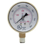 Ors Nasco Pressure Gauge  2-1/2 In  4000 Psi  Brass  1/4 In Npt (900-B254000) View Product Image