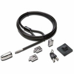 Kensington Desktop & Peripherals 2.0 Locking Kit - 8 ft Cable - Keyed Lock - Black - Carbon Steel, Plastic Product Image 