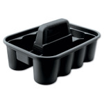 Rubbermaid Commercial Commercial Deluxe Carry Caddy, Eight Compartments, 15 x 7.4, Black View Product Image