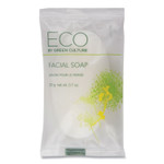 Eco By Green Culture Facial Soap Bar, Clean Scent, 0.71 oz Pack, 500/Carton (OGFSPEGCFL) View Product Image