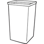 Rubbermaid Commercial Products Liner,f/Ranger,24.5 Gal Cap,16-1/4"x16-1/4"x28-1/2",GY (RCP3566GRA) View Product Image