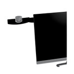 3M Swing Arm Copyholder, Adhesive Monitor Mount, 30 Sheet Capacity, Plastic, Black/Silver Clip (MMMDH240MB) View Product Image