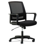 OIF Mesh Mid-Back Chair, Supports Up to 225 lb, 17" to 21.5" Seat Height, Black View Product Image