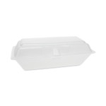 Pactiv Evergreen Foam Hinged Lid Containers, Single Tab Lock Hoagie, 9.75 x 5 x 3.25, White, 560/Carton (PCT0TH10099Y000) View Product Image