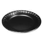 Placesetter Deluxe Laminated Foam Dinnerware, Plate, 6" dia, Black, 125/Pack, 8 Packs/Carton (PCT0TKB0006000Y) View Product Image