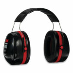  PELTOR™ Optime™ 105 Earmuff, 30 dB NRR, Black/Red, Over-the-Head (247-H10A) View Product Image