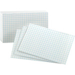 Oxford Graph Index Cards - 3" x 5" - 90 lb Basis Weight - Sustainable Forestry Initiative (SFI) - White Product Image 