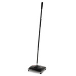 Rubbermaid Commercial Floor and Carpet Sweeper, 44" Handle, Black/Gray (RCP421288BLA) View Product Image