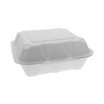 Pactiv Evergreen EarthChoice Bagasse Hinged Lid Container, Dual Tab Lock Large Container, 9 x 9 x 3.5, Natural, Sugarcane, 150/Carton (PCTYMCH09010001) View Product Image