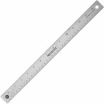 Westcott Stainless Steel Rulers - 15" Length x 1" Width - 1/16, 1/32 Graduations - Metric, Imperial Measuring System - Stainless Steel - Stainless Steel - (ACM10416) Product Image 