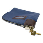 CONTROLTEK Fabric Deposit Bag, Locking, 8.5 x 11 x 1, Nylon, Blue (CNK530980) Product Image 