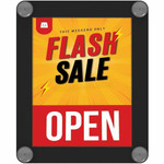 Deflecto Window Display - 8.5" Width x 11" Height - Rectangular Shape - Glass-mountable, Window-mountable - Double Sided - UV Protected, Heat Resistant, Suction Cup Product Image 