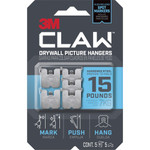 3M CLAW Drywall Picture Hanger - 15 lb (6.80 kg) Capacity - for Pictures, Mirror, Decoration, Art, Home - Gray Product Image 