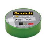 Scotch Expressions Washi Tape, 1.25" Core, 0.59" x 32.75 ft, Green (MMM70005188761) View Product Image