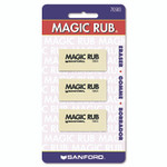 Prismacolor MAGIC RUB Eraser, For Pencil/Ink Marks, Rectangular Block, Medium, Off White, 3/Pack View Product Image