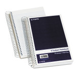 TOPS Wirebound Five-Subject Notebook, Wide/Legal Rule, Navy Cover, (175) 9.5 x 6 Sheets View Product Image