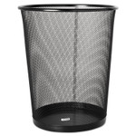 Rolodex Mesh Round Wastebasket, 4.5 gal, Mesh, Black (ROL22351) View Product Image