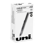 uniball VISION Roller Ball Pen, Stick, Bold 1 mm, Black Ink, Gray/Black/Clear Barrel, Dozen (UBC70128) View Product Image