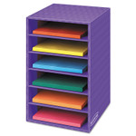 Bankers Box Vertical Classroom Organizer, 6 Shelves, 11.88 x 13.25 x 18, Purple View Product Image