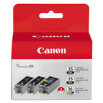 Canon 1509B007 (CLI-36) Ink, Black/Tri-Color, 3/Pack View Product Image