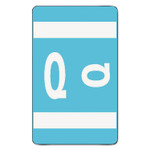 Smead AlphaZ Color-Coded Second Letter Alphabetical Labels, Q, 1 x 1.63, Light Blue, 10/Sheet, 10 Sheets/Pack (SMD67187) View Product Image