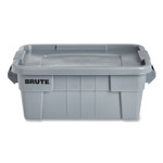 Rubbermaid Commercial BRUTE Tote with Lid, 14 gal, 27.5" x 16.75" x 10.75", Gray View Product Image