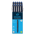 Schneider One Business Roller Ball Pen, Stick, Fine 0.6 mm, Blue Ink, Blue Barrel, 10/Box (RED183003) View Product Image