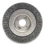 Weiler Narrow Face Crimped Wire Wheel, 3 in D, .0118 Stainless Steel Wire View Product Image