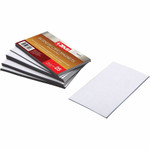 Zeus Adhesive Backed Business Card Magnets 3 1/2" x 2" 25 Pack White - 3.50" Length x 2" Width - White - For Business Card, Board, Whiteboard, Refrigerator Product Image 