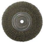 Weiler Wolverine Crimped Wire Wheel, 8 In Dia, Wide, .014 In, Carbon Steel, 6,000 Rpm (804-36205) View Product Image